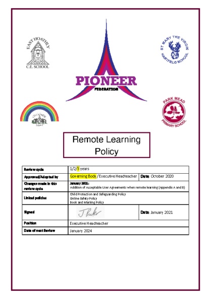 Remote Learning Policy