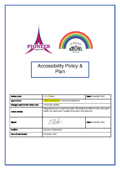 Accessibility Policy & Plan