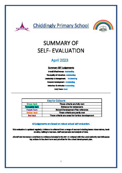 Self Evaluation Form March 2023