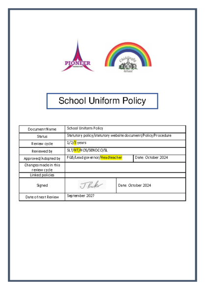 School Uniform Policy