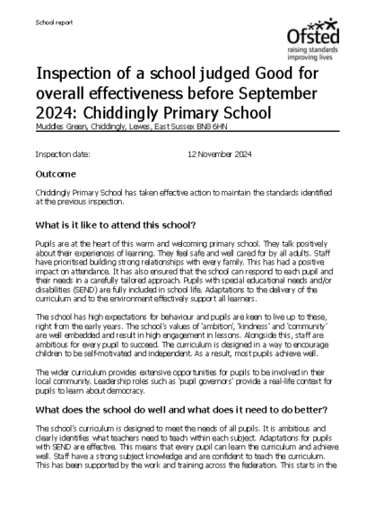 Ofsted Report December 2024