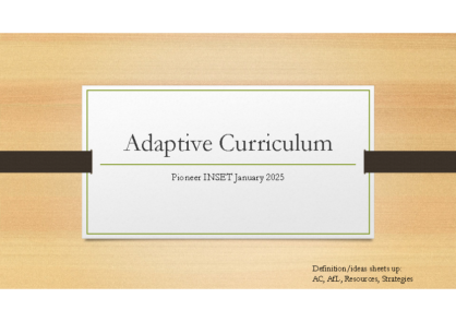 Adaptive Curriculum Inset powerpoint