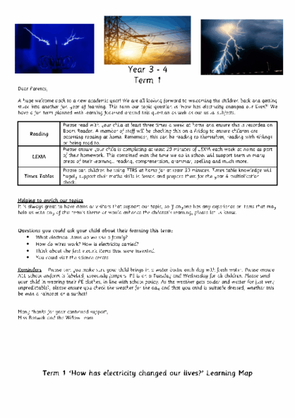 Term 1 2025/26 – How Has Electricity Changed Our Lives?