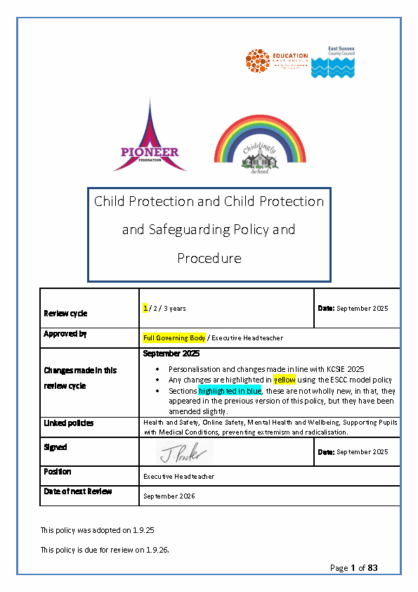 Child Protection & Safeguarding Policy & Procedure