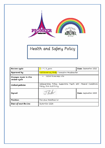 Health & Safety Policy