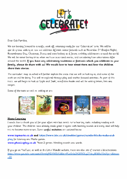 Term 2 2025/26 – Let’s Celebrate