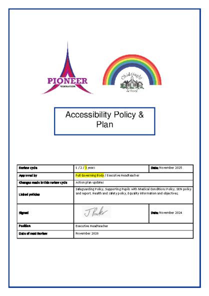 Accessibility Policy & Plan