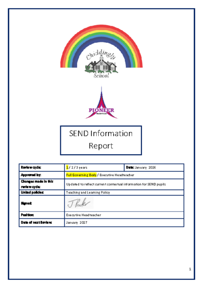 SEND Information Report 2025-26