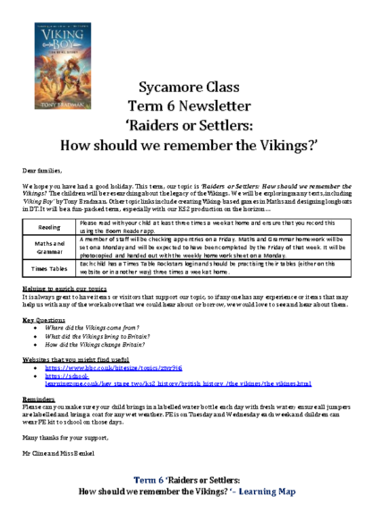 Term 6 2025/26 – Raiders or Settlers: How Should We Remember the Vikings?