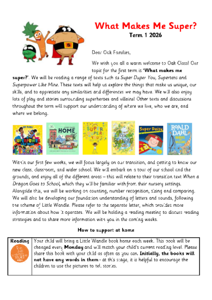 Term 1 2026/27 – What Makes Me Super?