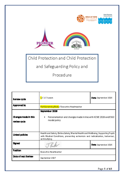 Child Protection & Safeguarding Policy & Procedure