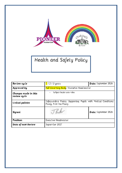 Health & Safety Policy