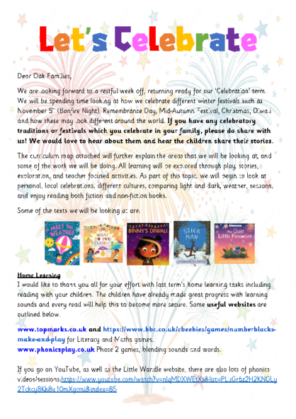 Term 2 2026/27 – Let’s Celebrate