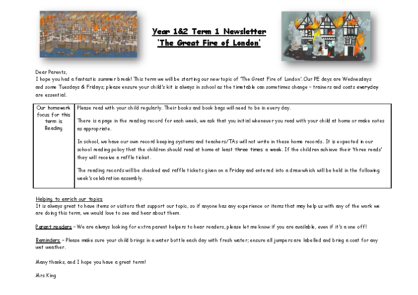 Term 1 2018/19 – The Great Fire of London