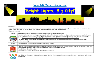 Term 2 2018/19 – Bright Lights, Big City!