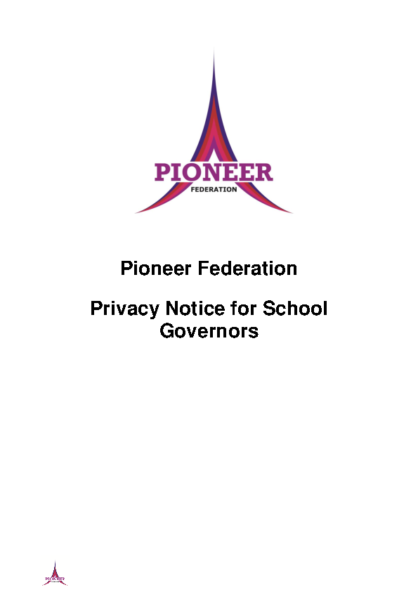 Privacy Notice – Governors