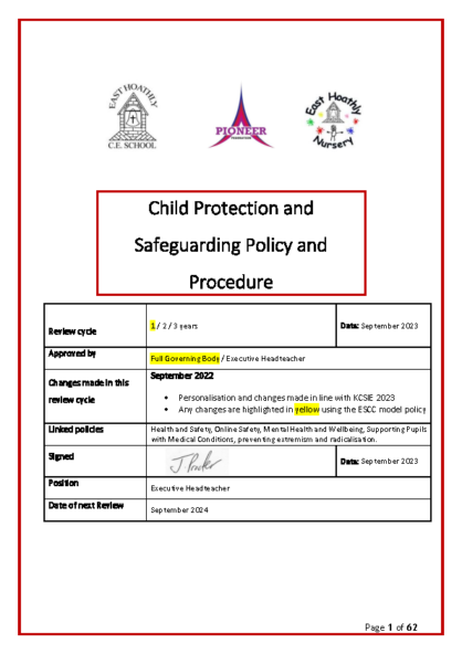 Child Protection & Safeguarding Policy & Procedure