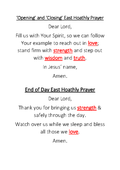 East Hoathly Daily Prayers