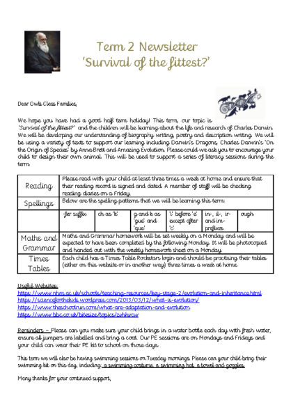 Term 2 – Survival of the Fittest