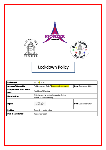 Lockdown Policy