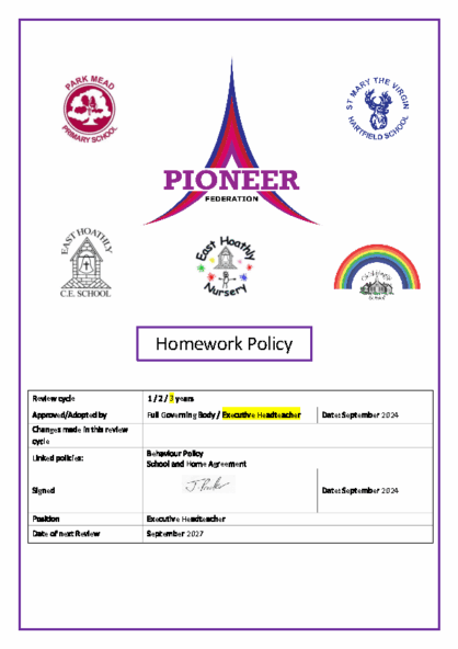 Homework Policy