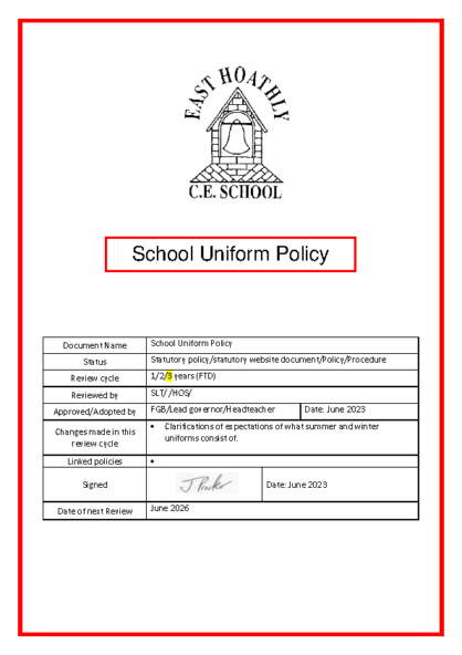 School Uniform Policy