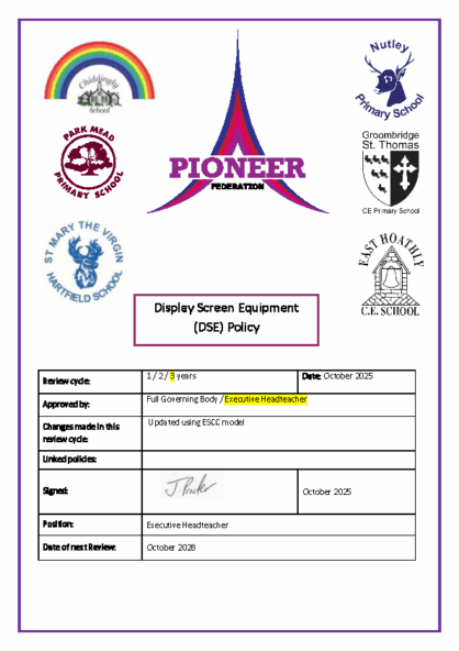 Display Screen Equipment (DSE) Policy