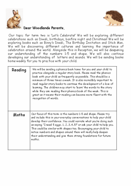 Term 2 2025/26 – Let’s Celebrate!