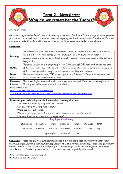 Term 2 2025/26 – Why Do We Remember the Tudors