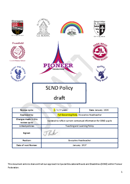 SEND Policy – DRAFT