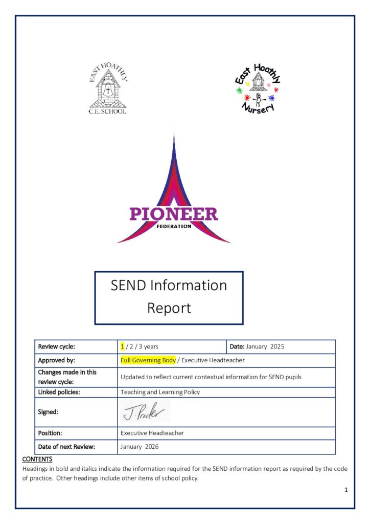 SEND Information Report 2025-26
