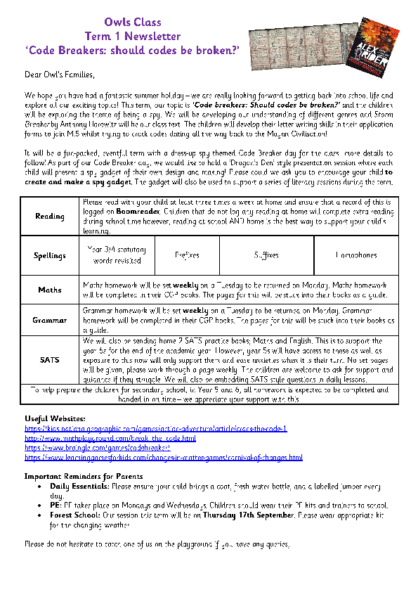 Term 1 2026/27 – Code Breakers: Should Codes Be Broken?