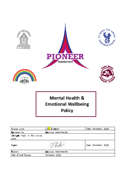Staff Mental Health & Wellbeing Policy