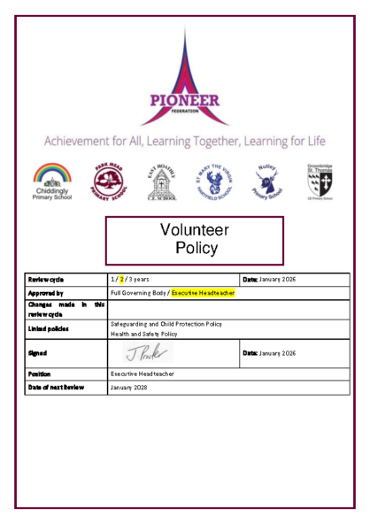 Volunteer Policy
