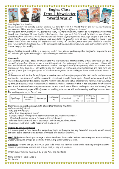 Term 1 2025/26 – World War 2