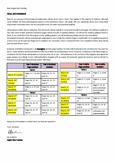 Term 1 & 2 Homework