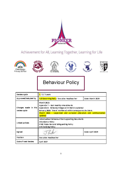 Behaviour Policy