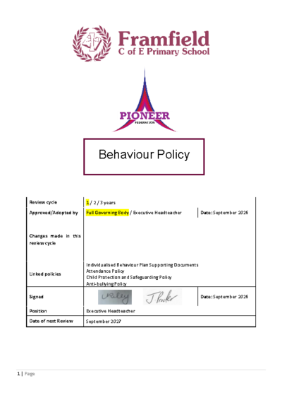 Behaviour Policy