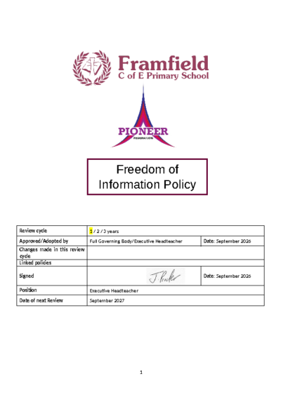 Freedom of Information Policy