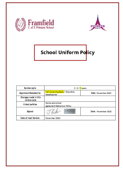 School Uniform Policy