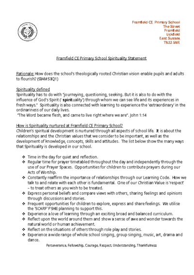 Spirituality Statement