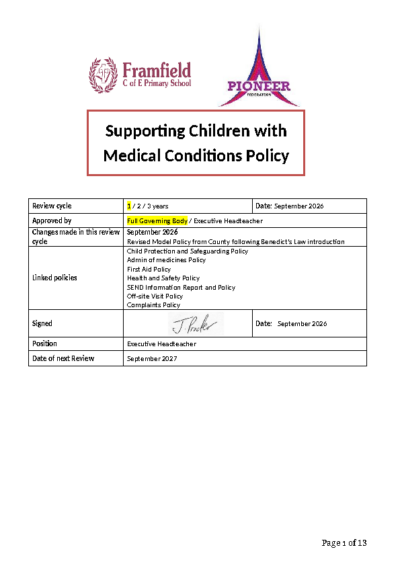 Supporting Children with Medical Conditions
