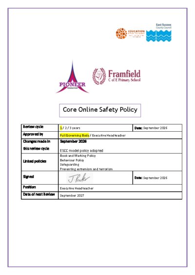 Core Online Safety Policy