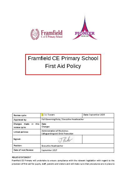 First Aid Policy