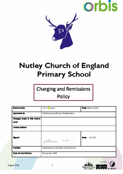 Charging & Remissions Policy
