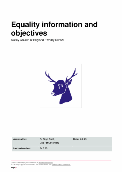 Equality Information & Objectives Statement