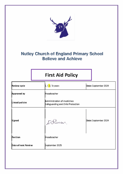 First Aid Policy