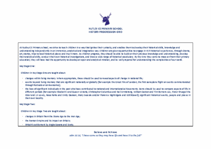 History Progression Grid