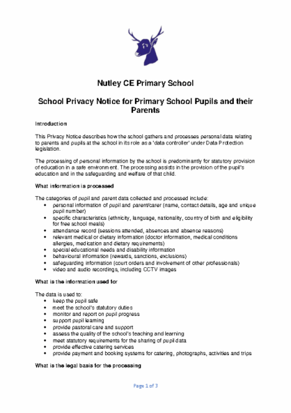 Privacy Notice – Pupils & Parents