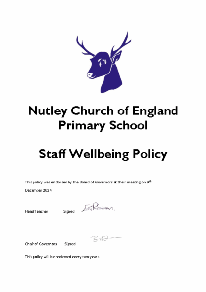 Staff Wellbeing Policy